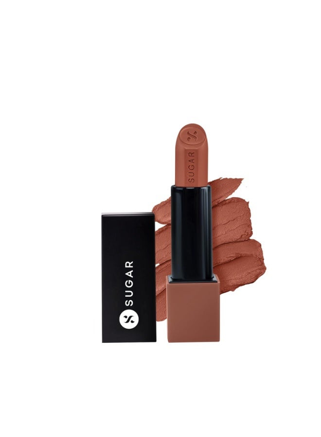 SUGAR Cosmetics Glide Peptide Serum Lipstick with Hyaluronic Acid & Vitamin E | Velvet Matte Finish | Long Lasting & Pigmented | 1 Swipe Full Coverage | 4.2gm - 03 Sahara Sands - Image 1